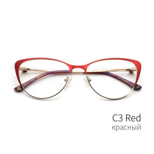 Load image into Gallery viewer, Metal Women Metal Glasses Frame Cat Eye Glasses Women Myopia Optical Clear Eyeglasses Frame Designer Vintage