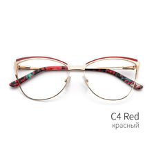 Load image into Gallery viewer, Metal Women Metal Glasses Frame Cat Eye Glasses Women Myopia Optical Clear Eyeglasses Frame Brand Designer Vintage