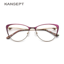 Load image into Gallery viewer, Metal Women Metal Glasses Frame Cat Eye Glasses Women Myopia Optical Clear Eyeglasses Frame Designer Vintage
