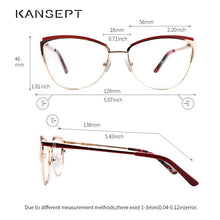 Load image into Gallery viewer, Metal Women Metal Glasses Frame Cat Eye Glasses Women Myopia Optical Clear Eyeglasses Frame Brand Designer Vintage