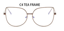 Load image into Gallery viewer, Metal cat eye Glasses transparent Gold Frame Glasses Optics Eyeglasses Clear Lens Women Men Fake Glasses Female UV400