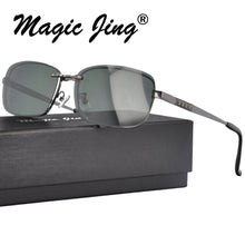 Carica l&#39;immagine nel visualizzatore di Gallery, Metal clip on eyeglasses  eyewear for men full rim optical frames  with clip on night sight glasses  S9263