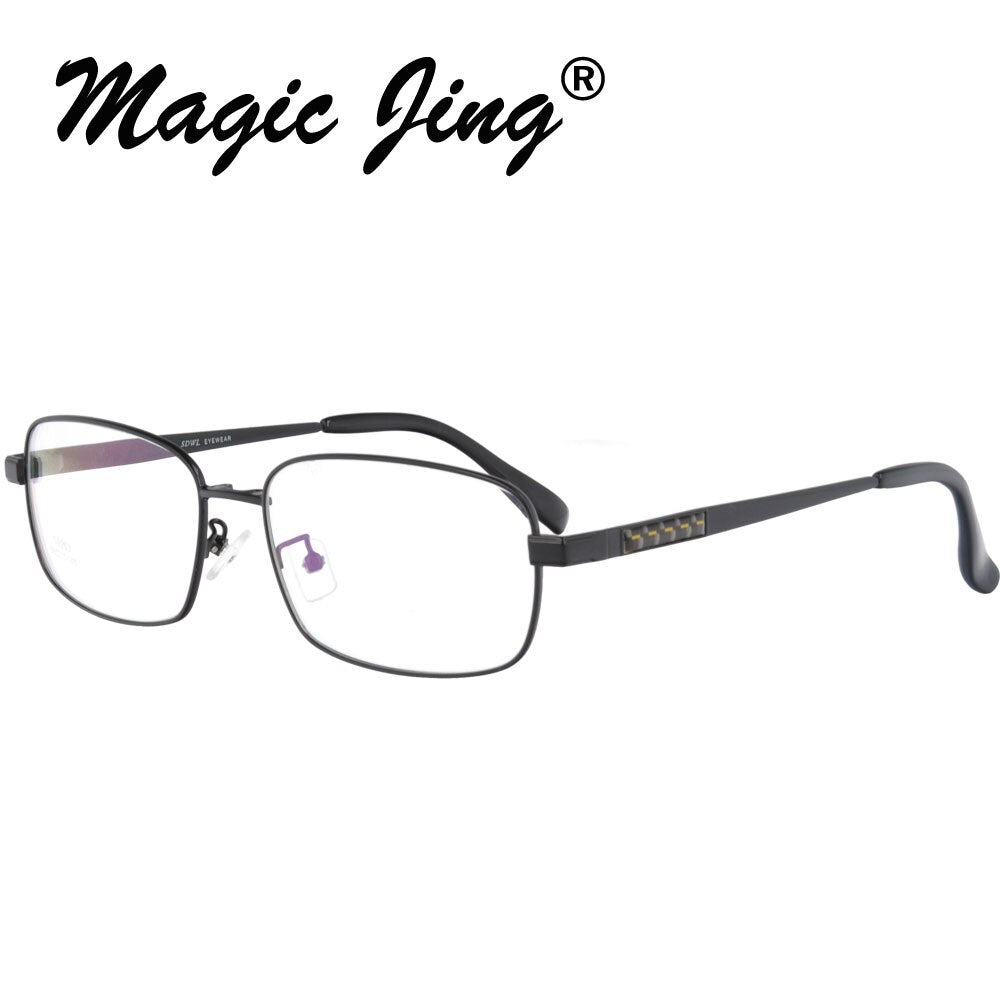 Metal clip on eyeglasses  eyewear for men full rim optical frames  with clip on night sight glasses  S9263