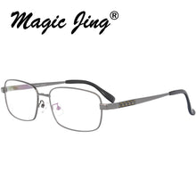 Carica l&#39;immagine nel visualizzatore di Gallery, Metal clip on eyeglasses  eyewear for men full rim optical frames  with clip on night sight glasses  S9263