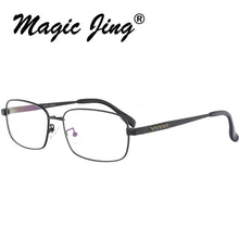 Carica l&#39;immagine nel visualizzatore di Gallery, Metal clip on eyeglasses  eyewear for men full rim optical frames  with clip on night sight glasses  S9263