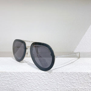 Metal frame folding sunglasses women  pilot stye sunglasses for men with gold metal embossed temples