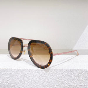 Metal frame folding sunglasses women  pilot stye sunglasses for men with gold metal embossed temples