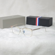 Carica l&#39;immagine nel visualizzatore di Gallery, Metal square Myopia Glasses Frame Men Women Thom Brand TB104 Retro Eyeglasses Optical Prescription Eyewear Frame Reading