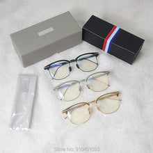 Carica l&#39;immagine nel visualizzatore di Gallery, Metal square Myopia Glasses Frame Men Women Thom Brand TB104 Retro Eyeglasses Optical Prescription Eyewear Frame Reading