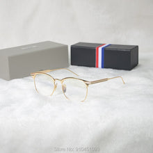 Carica l&#39;immagine nel visualizzatore di Gallery, Metal square Myopia Glasses Frame Men Women Thom Brand TB104 Retro Eyeglasses Optical Prescription Eyewear Frame Reading