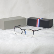 Carica l&#39;immagine nel visualizzatore di Gallery, Metal square Myopia Glasses Frame Men Women Thom Brand TB104 Retro Eyeglasses Optical Prescription Eyewear Frame Reading