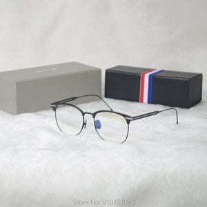 Metal square Myopia Glasses Frame Men Women Thom Brand TB104 Retro Eyeglasses Optical Prescription Eyewear Frame Reading