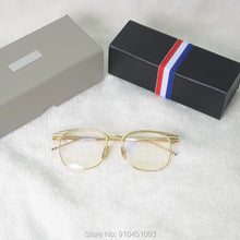Carica l&#39;immagine nel visualizzatore di Gallery, Metal square Myopia Glasses Frame Men Women Thom Brand TB104 Retro Eyeglasses Optical Prescription Eyewear Frame Reading