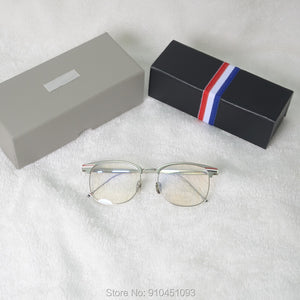 Metal square Myopia Glasses Frame Men Women Thom Brand TB104 Retro Eyeglasses Optical Prescription Eyewear Frame Reading