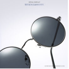 Load image into Gallery viewer, Metallic Steampunk Polarized Round Sunglasses Mens Womens John Lennon Glasses Vintage Retro Black Metal SunGlasses gafas de sol