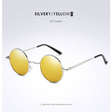 Load image into Gallery viewer, Metallic Steampunk Polarized Round Sunglasses Mens Womens John Lennon Glasses Vintage Retro Black Metal SunGlasses gafas de sol