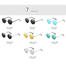 Load image into Gallery viewer, Metallic Steampunk Polarized Round Sunglasses Mens Womens John Lennon Glasses Vintage Retro Black Metal SunGlasses gafas de sol