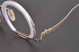 Metals Round Optical Eyeglasses Hand Made Japan Round Men Myopia Prescription Glasses Frame Personality Women Hyperopia  Eyewear