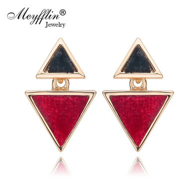 Geometric Stud Earrings for Women Pendientes Mujer Moda 2018 Gold Color Triangle Earring Fashion Female Jewelry Gifts