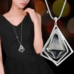 Long Necklaces & Pendants for Women Collier Femme Geometric Statement Colar Maxi Fashion Crystal Jewelry Bijoux 2018