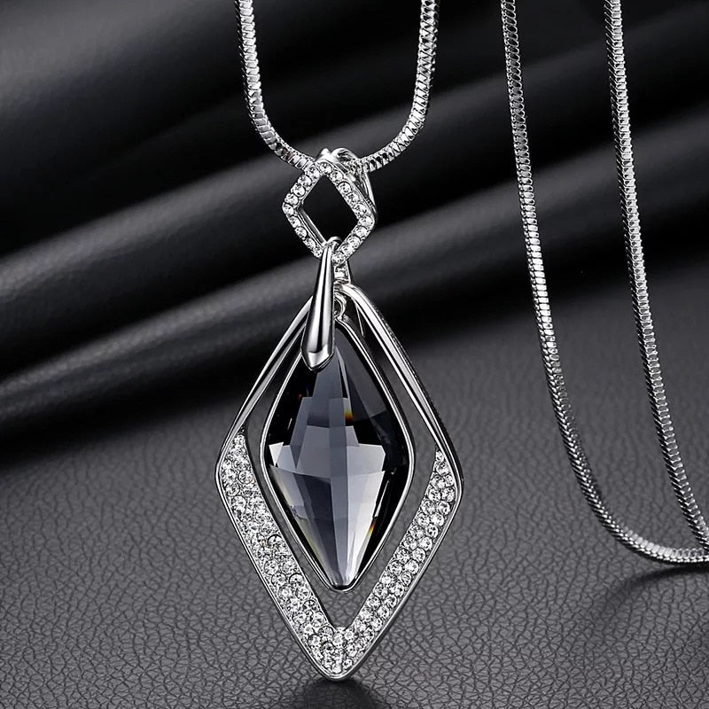 Long Necklaces & Pendants for Women Collier Femme Geometric Statement Colar Maxi Fashion Crystal Jewelry Bijoux 2018