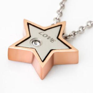 Titanium Jewelry Titanium Couple Necklaces Happiness Starfish Necklace Come With Chain Gold/Black
