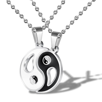 Titanium Jewelry Titanium Eight Diagrams Couple Pendant Necklaces Come with Chain