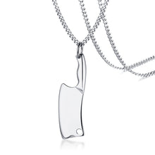 Load image into Gallery viewer, Mini Blade Chef Kitchen Knife Pendant Necklace for Men Women Stainless Steel Hop Male Jewelry Black Rainbow Gold Silver Tone