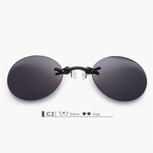 Load image into Gallery viewer, Mini Rimless Sunglasses Clip On Nose Lens Round Glasses Fashion Matrix Morpheus Frameless Vintage Men Eyeglasses UV400