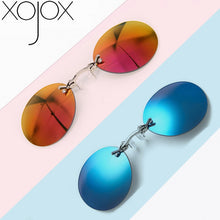 Load image into Gallery viewer, Mini Rimless Sunglasses Clip On Nose Lens Round Glasses Fashion Matrix Morpheus Frameless Vintage Men Eyeglasses UV400