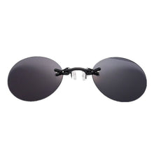 Carica l&#39;immagine nel visualizzatore di Gallery, Mini Occhiali da sole senza montatura Clip-on Naso Rotondo Senza montatura Occhiali da uomo retrò Occhiali da pilota Солнцезащитные очки без оправы 