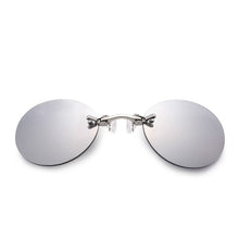 Carica l&#39;immagine nel visualizzatore di Gallery, Mini Occhiali da sole senza montatura Clip-on Naso Rotondo Senza montatura Occhiali da uomo retrò Occhiali da pilota Солнцезащитные очки без оправы 