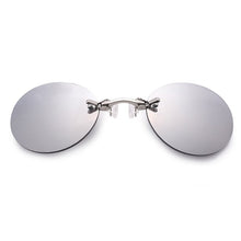 Load image into Gallery viewer, Mini Small Round Clip On Nose Sunglasses Men Vintage Steampunk Coating Mirror Hacker Empire Matrix Morpheus Pince-nez Sunglasses