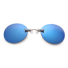 Load image into Gallery viewer, Mini Small Round Clip On Nose Sunglasses Men Vintage Steampunk Coating Mirror Hacker Empire Matrix Morpheus Pince-nez Sunglasses