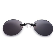 Load image into Gallery viewer, Mini Small Round Clip On Nose Sunglasses Men Vintage Steampunk Coating Mirror Hacker Empire Matrix Morpheus Pince-nez Sunglasses