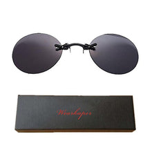 Load image into Gallery viewer, Mini Vintage Round Men Sun Glasses Clip On Nose Sunglasses Matrix Morpheus Movie Sunglasses