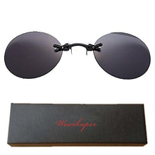 Load image into Gallery viewer, Mini Vintage Round Men Sun Glasses Clip On Nose Sunglasses Matrix Morpheus Movie Sunglasses
