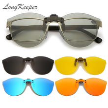 Load image into Gallery viewer, Mirror Oversized Polarized Clip on Sunglasses Women Men Rimless Driving Goggle Flip Up Lens Glasses Cover Eyewear UV400