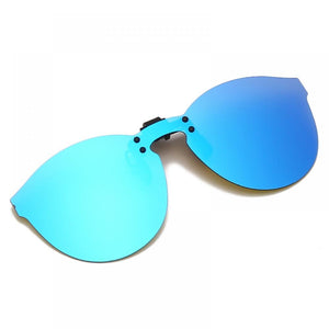 Mirror Oversized Polarized Clip on Sunglasses Women Men Rimless Driving Goggle Flip Up Lens Glasses Cover Eyewear UV400