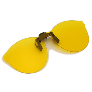 Mirror Oversized Polarized Clip on Sunglasses Women Men Rimless Driving Goggle Flip Up Lens Glasses Cover Eyewear UV400