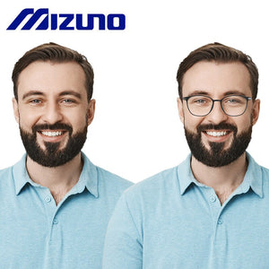 Mizuno Men's Spectacle Sports Stylish Round Optical Glasses Women Medical Prescription Myopia Eyeglasses Lenses Eyewear Frame