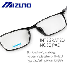 Load image into Gallery viewer, Mizuno Women&#39;s Spectacle Frame Patent Double Screw Square Eyeglasses Matt Black Wide Men&#39;s Glasses Prescription Myopia Eyewear