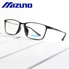 Load image into Gallery viewer, Mizuno Women&#39;s Spectacle Frame Patent Double Screw Square Eyeglasses Matt Black Wide Men&#39;s Glasses Prescription Myopia Eyewear