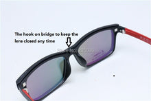 Load image into Gallery viewer, Model 007 single clipping polarized rectangle sunglasses lenses for Myopia Presbyopia eyeglasses extra clip on sunglasses lens