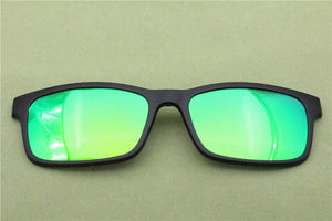 Model 007 single clipping polarized rectangle sunglasses lenses for Myopia Presbyopia eyeglasses extra clip on sunglasses lens