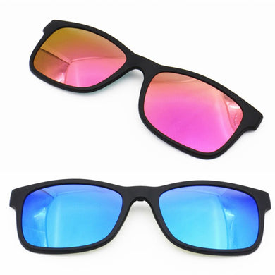 Model No TJ003 single clipping TAC polarized rectangle sunglasses lenses for myopia hyperopia eyeglasses extra clip on sunlens