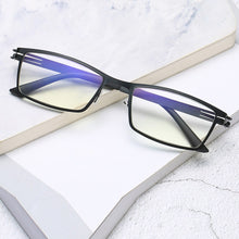 Load image into Gallery viewer, Modern Trend Titanium Alloy Black  Men Full Rim Reading Glasses +0.75 +1 +1.25 +1.5 +1.75 +2 +2.25 +2.5 +2.75 +3 to +4