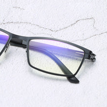 Load image into Gallery viewer, Modern Trend Titanium Alloy Black  Men Full Rim Reading Glasses +0.75 +1 +1.25 +1.5 +1.75 +2 +2.25 +2.5 +2.75 +3 to +4
