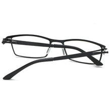 Load image into Gallery viewer, Modern Trend Titanium Alloy Black  Men Full Rim Reading Glasses +0.75 +1 +1.25 +1.5 +1.75 +2 +2.25 +2.5 +2.75 +3 to +4