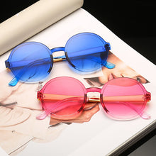 Load image into Gallery viewer, Montura gafas 2023 mujer gafas De sol De gran tamaño sol redondo gafas De tonos gafas Vintage Retro gafas De sol